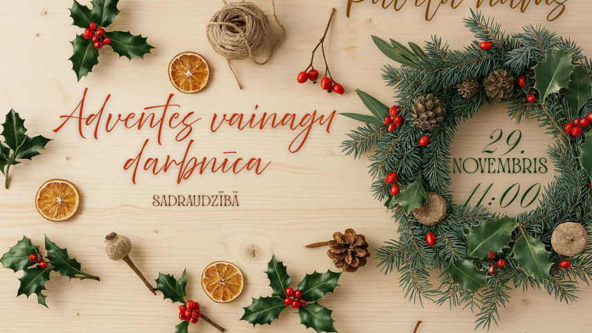 Adventes vainagu pīšana